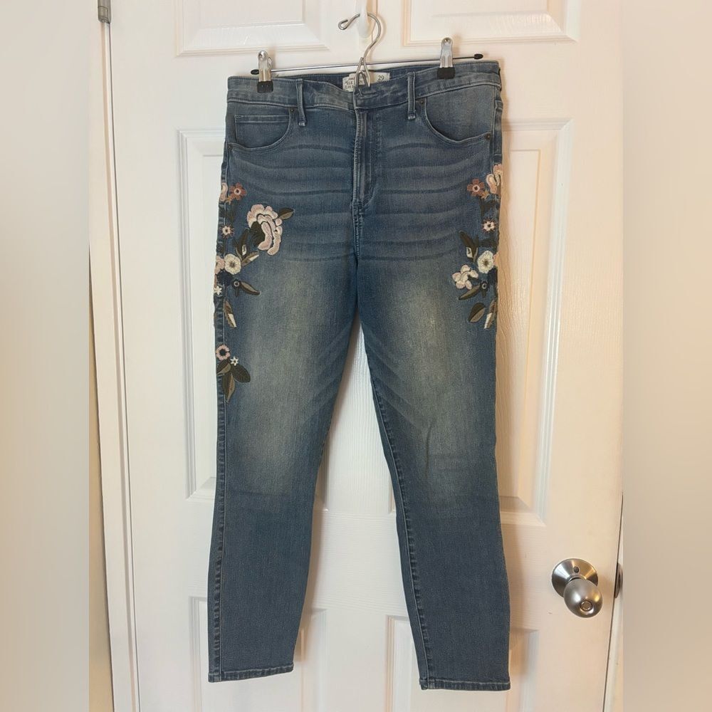 Abercrombie Embroidered Blue Jeans